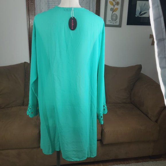 Avidlove Emerald Green Long Sleeve Nightdress Lingerie Size XXL New - Picture 3 of 6